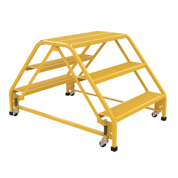 Vestil LAD-DD-P-32-3-P 2.5 ft Perforated Steel Stepladder W/ Casters