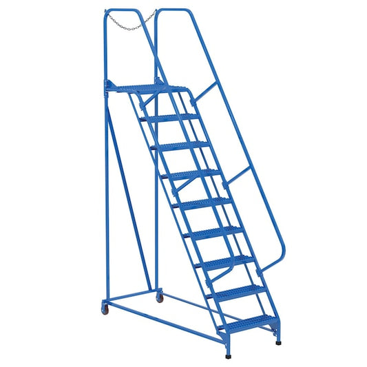 Vestil LAD-MM-9-G 120 H Steel Maintenance Ladder, 9 Steps