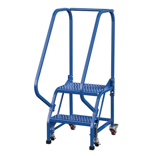 Vestil LAD-PW-18-2-G 50 H Steel PW Ladder, Grip Strut, 2 Step, 2 Steps