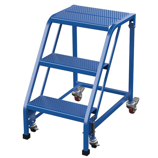 Vestil LAD-PW-18-3-P-NHR 30 H Steel PW Ladder, Perforated, 3 Step, No Rail, 3 in Steps