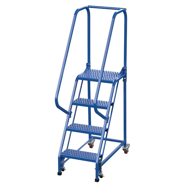 Vestil LAD-PW-18-4-G 70 H Steel PW Ladder, Grip Strut, 4 Step, 4 Steps