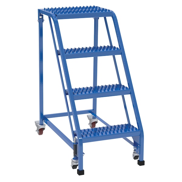 Vestil LAD-PW-18-4-G-NHR 40 H Steel PW Ladder, Grip Strut, 4 Step, No Rail, 4 Steps