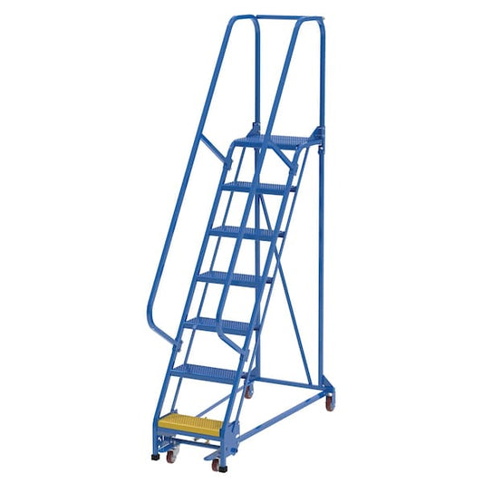 Vestil LAD-PW-18-7-P 100 H Steel PW Ladder, Perforated, 7 Step, 7 in Steps