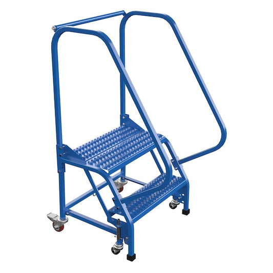 Vestil LAD-PW-26-2-G 50 H Steel PW Ladder, Grip Strut, 2 Step, 2 Steps