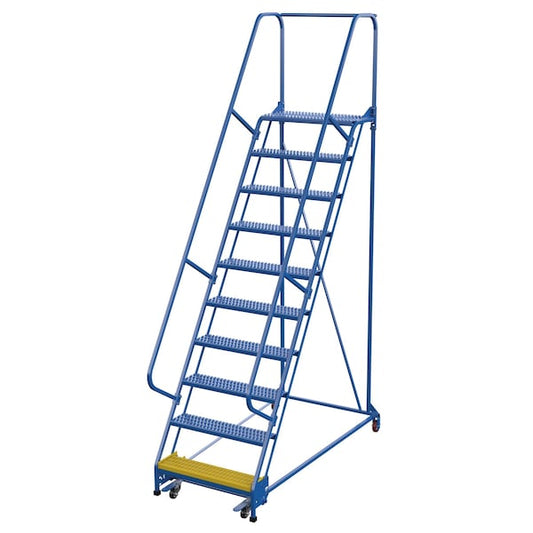 Vestil LAD-PW-32-10-G 130 H Steel PW Ladder, Grip Strut, 10 Step, 10 Steps