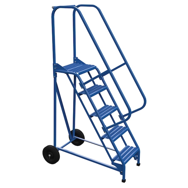 Vestil LAD-RAF-5-G 80 H Steel Roll A Fold Ladder, 58 deg., Grip, 5 Step, 5 Steps