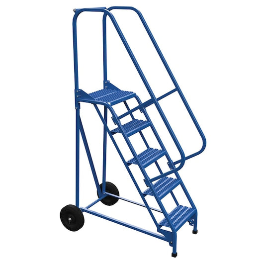 Vestil LAD-RAF-5-G 80 H Steel Roll A Fold Ladder, 58 deg., Grip, 5 Step, 5 Steps