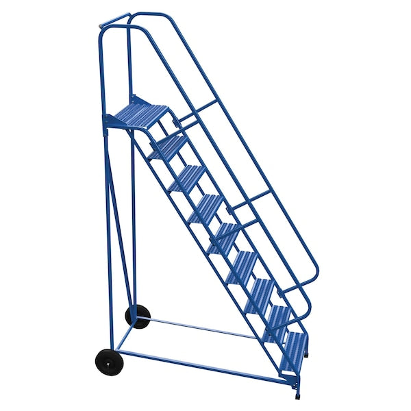 Vestil LAD-RAF-9-24-G 120 H Steel Roll A Fold Ladder, 58 deg., Grip, 9 Step, 9 Steps