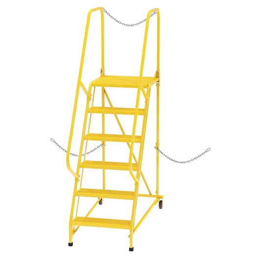Vestil LAD-STAL-6-P-YL 90 H Steel 6 Steps