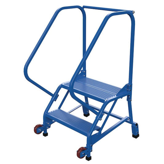 Vestil LAD-TRN-50-2-P 50 H Steel Tip N Roll Ladder, Perf, 2 Step, 50 deg., 2 Steps