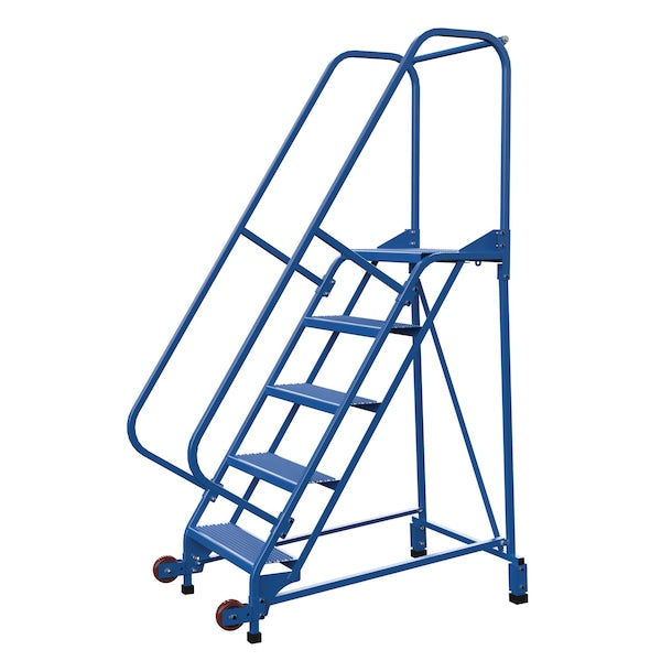 Vestil LAD-TRN-60-5-P 80 H Steel Tip N Roll Ladder, Perf, 5 Step, 58 deg., 5 Steps
