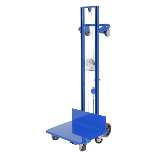 Vestil LLW-242060-4SFL Steel Lite Load Lift w/Winch, Swivel Casters, and Manual Floor Lock