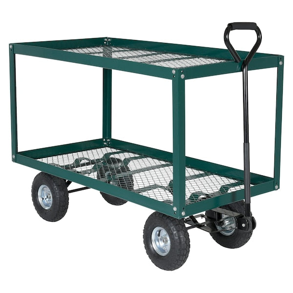 Vestil LSC-2448-SC Landscape Cart, Two Shelf, 300 lb., 48 x 24