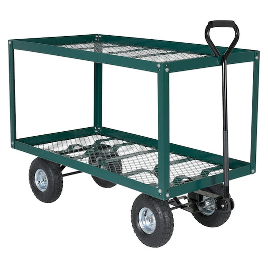 Vestil LSC-2448-SC Landscape Cart, Two Shelf, 300 lb., 48 x 24