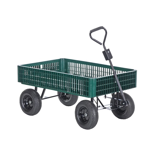 Vestil LSC-3052-PCW Landscape Cart, Plastic Crate