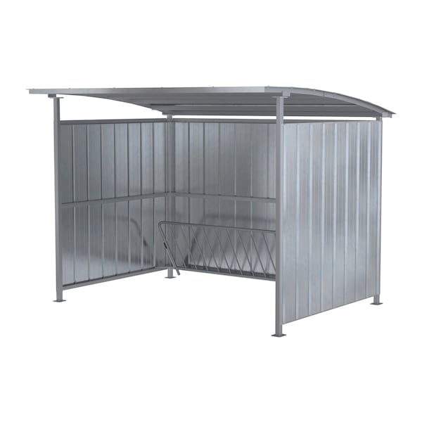 Vestil MDS-96-BK-HDG GALVANIZED MULTI-DUTY BICYCLE SHELTER 120 IN