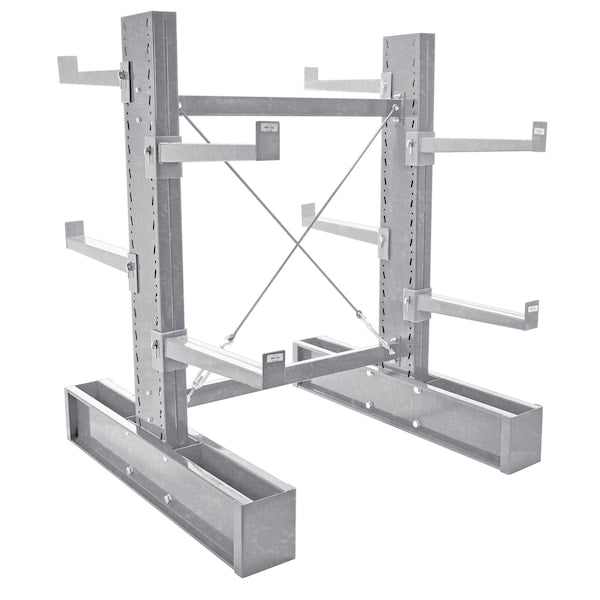 Vestil MDU-C-6-36-G-SET Gray Galvanized Cantilever Double Upright Medium Duty 36" Arm Set