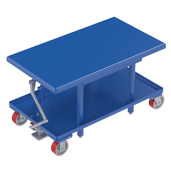 Vestil MT-2442-LP Low Profile Mech Post Table, Load Cap. 2000 lb., Platform Length: 42"
