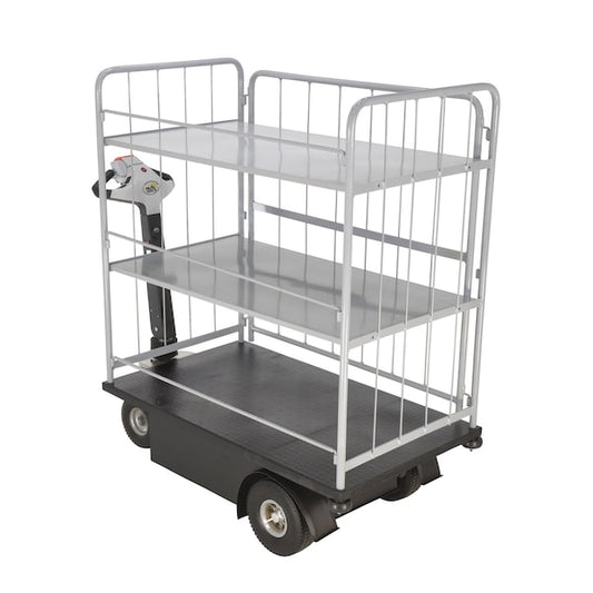 Vestil NE-CART-4 Traction Drive Cart 2 Shelfs 33 in & 49 3/4 in 750 lb 24 3/4 x 46