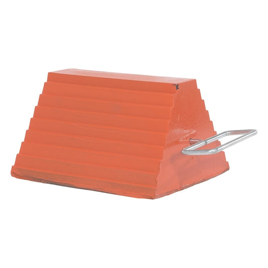 Vestil ORWC-8-HDL Orange Rubber Wheel Chock w/Handle