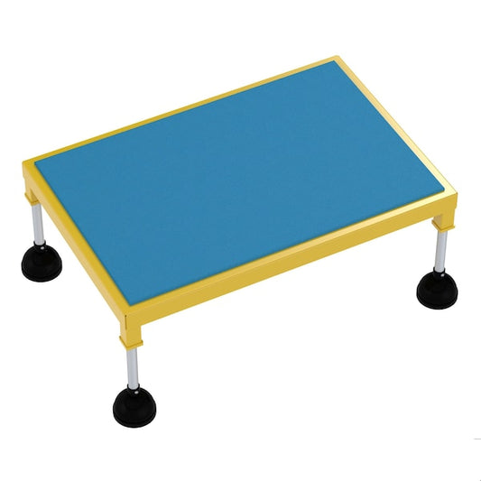 Vestil PAHT-H-2436 Portable Adj. Stand, 24x36, High Ergo Deck, 11.5 Overall Height, Steel, Yellow