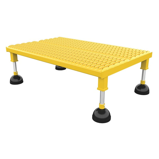 Vestil PAHW-L-2436 Portable Adj. Stand, 24x36, Low Serrated, 8.75 Overall Height, Steel, Yellow