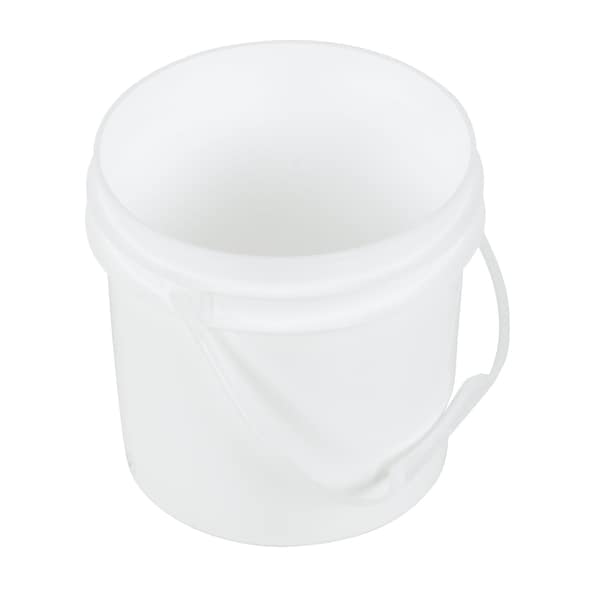 Vestil PAIL-1-PWP 1 Gal Open Head Pail with Plastic Handle, While