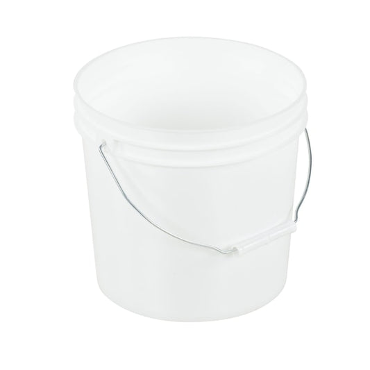 Vestil PAIL-35-PWS 3 Gal Open Head Pail with Steel Handle, White