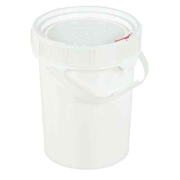 Vestil PAIL-SCR-5-W 5 Gal Trash Can Ring, White, Polyethylene, 10.2 / 11.25 W/Dia