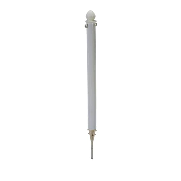 Vestil PCB-W-G White Plastic Barricade, Ground Stake, Plastic, 45 Height, 2.5 Length, 6, White