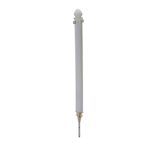 Vestil PCB-W-G White Plastic Barricade, Ground Stake, Plastic, 45 Height, 2.5 Length, 6, White