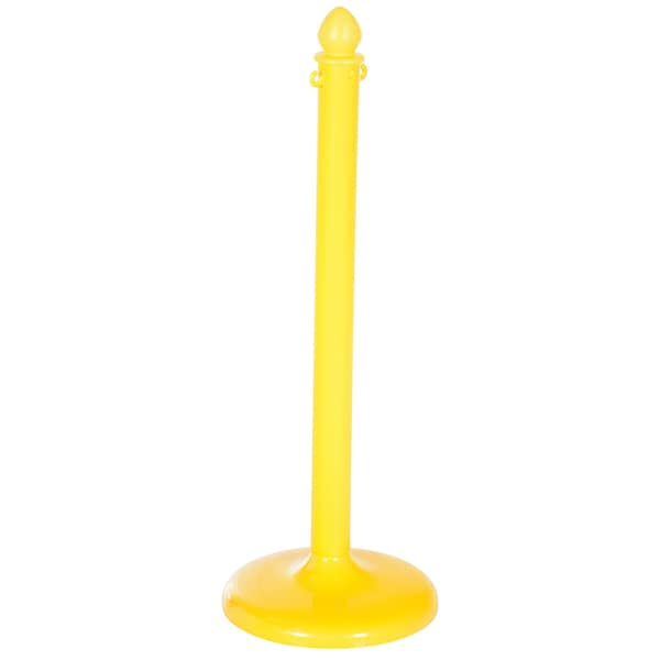 Vestil PCB-Y-F Yellow Plastic Barricade, Floor Mounting, Plastic, 38.5 Height, 14 Length, 12, Yellow