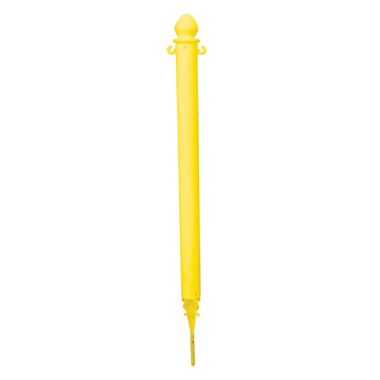 Vestil PCB-Y-G Yellow Plastic Barricade, Ground Stake, Plastic, 45 Height, 2.5 Length, 8, Yellow