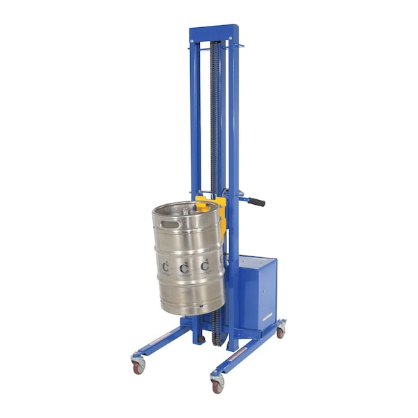Vestil PEL-400S-72-D3-KEG QUICK LIFT 24VDC HAND STEEL KEG LIFT HT 52" 400#