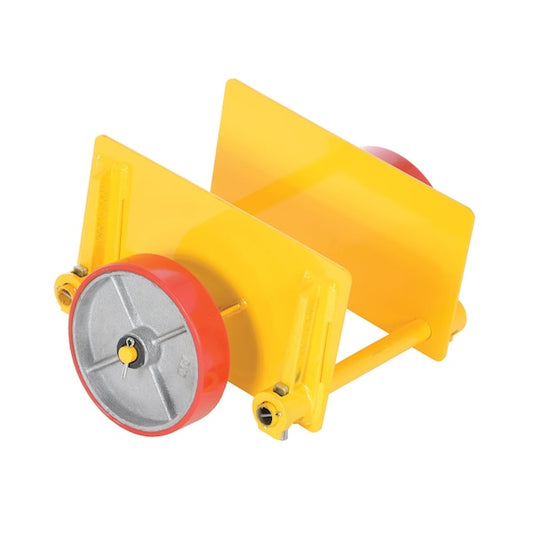 Vestil PLDL-ADJ-8PS Yellow Adjustable Panel Dolly 1000 lb Capacity Poly-on-Steel Casters