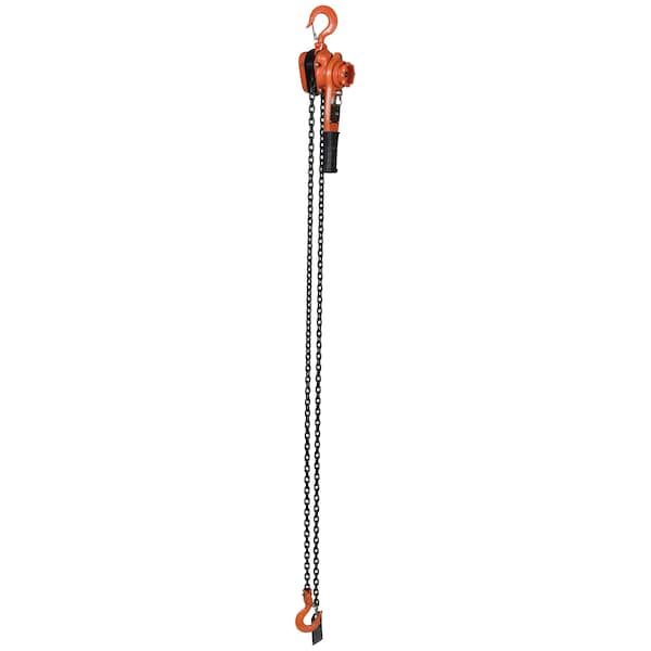 Vestil PLH-20-10 Professional Lever Hoist, 10 ft. Lift, 2K, 2000 lbs Load Capacity, 10 ft Hoist Lift, Hook
