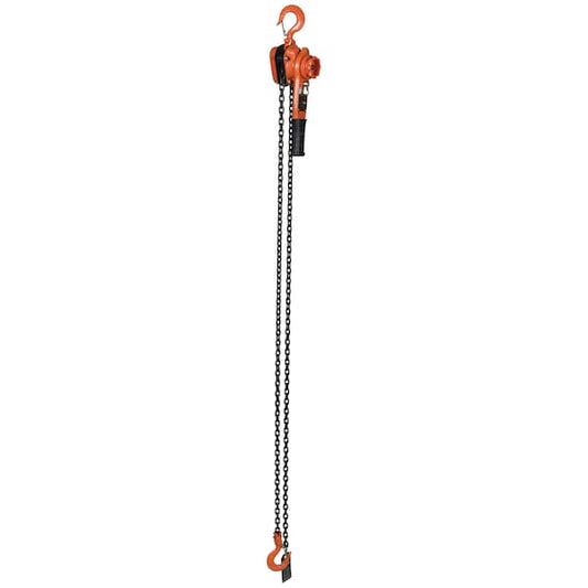 Vestil PLH-20-10 Professional Lever Hoist, 10 ft. Lift, 2K, 2000 lbs Load Capacity, 10 ft Hoist Lift, Hook