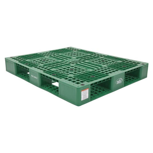 Vestil PLP2-4840-GREEN High Density Polyethylene (HDPE) Pallet, 47.375 in L, 39.5 in W, 6 H