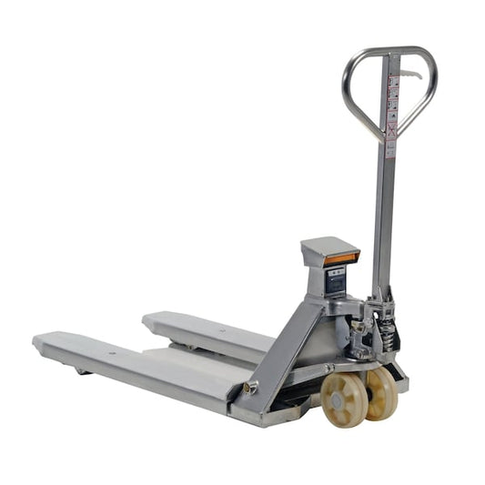Vestil PM-2748-SCL-LP-SS Stainless Steel Pallet Jack With Scale 5000lb 27 x 48