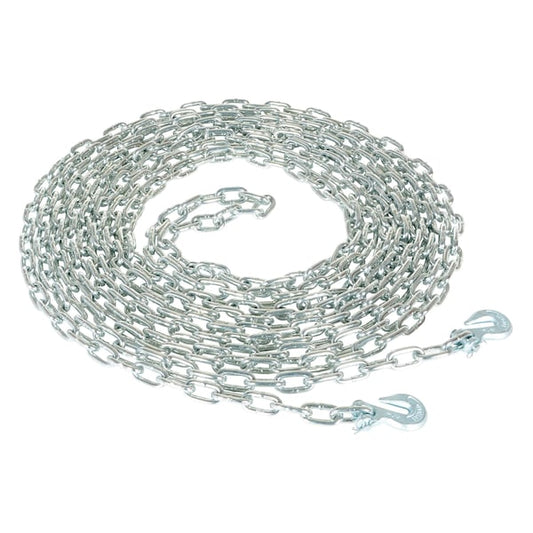 Vestil PPC-40 Steel Chain with Grab Hook, 40' Length, 1/4" Chain, 6000 lb Pulling Capacity, Silver