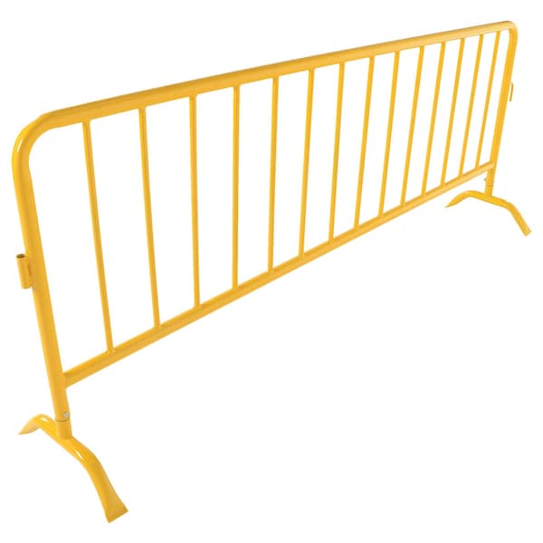Vestil PRAIL-102-HD-Y Heavy Duty Yellow Barrier, Curved Feet