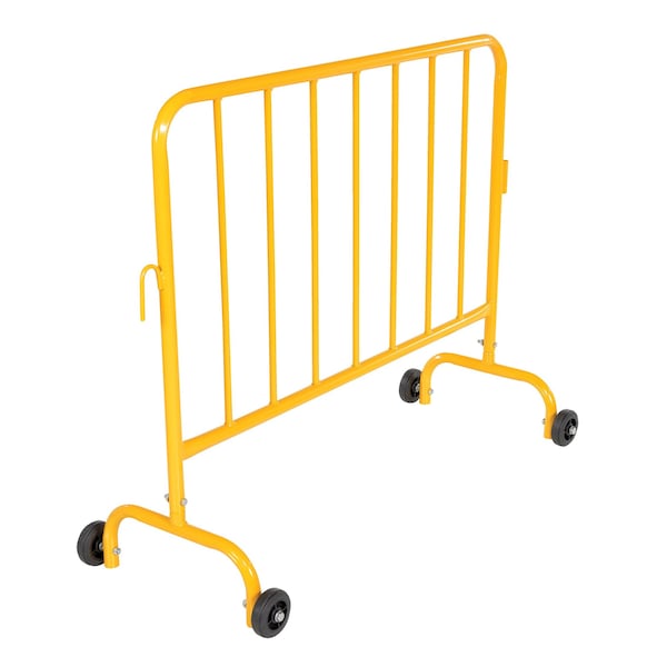 Vestil PRAIL-48-Y-WW YELLOW BARRIER 48" W/WHEELED FEET