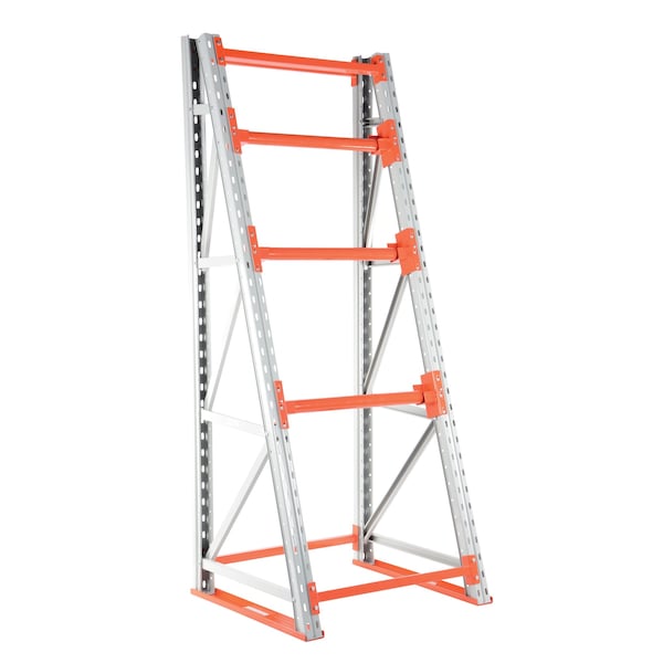 Vestil RERC-348 Steel Reel Rack Starter Kit 36 In. x 39 In. x 96 In. 6000 Lb. Capacity, White/Orange