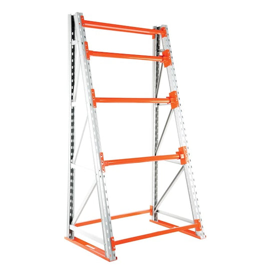 Vestil RERC-448 Steel Reel Rack Starter Kit 36 In. x 51 In. x 96 In. 6000 Lb. Capacity, White/Orange