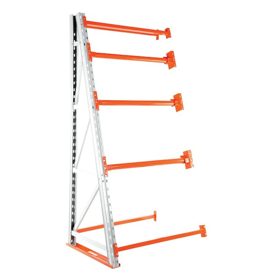Vestil RERC-A-448 Steel Reel Rack Add-On Kit 36 In. x 48 In. x 96 In. 6000 Lb. Capacity, White/Orange