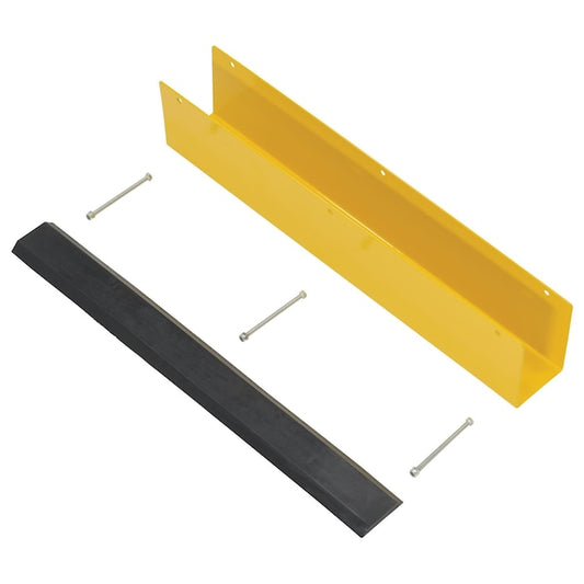 Vestil RUD-24 Yellow Rack Guard with Rubber Bumper Insert 24" Height