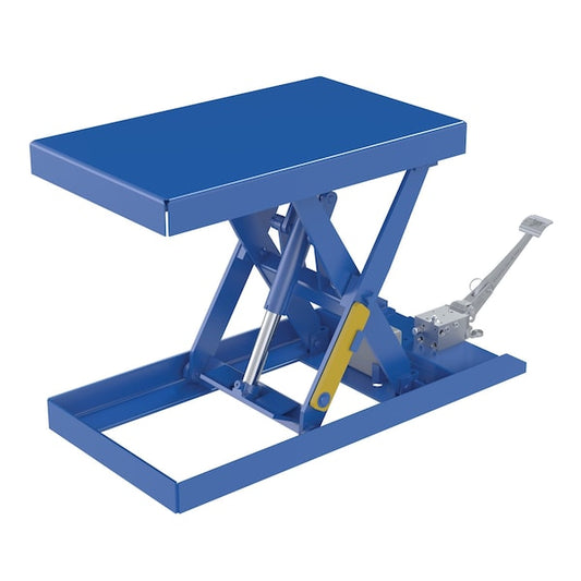 Vestil SCTAB-500-2033-FP Rectangle Scissor Lift Table, 20.5" W, 56.0625" L, 28" H, Steel, Blue