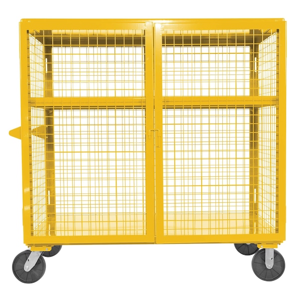 Vestil SCW-XM-3060-YL 2000 lb Capacity, 33 W x 64.5625 L x 61.625 H, 2 Shelves