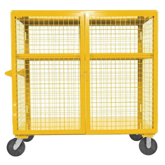 Vestil SCW-XM-3060-YL 2000 lb Capacity, 33 W x 64.5625 L x 61.625 H, 2 Shelves