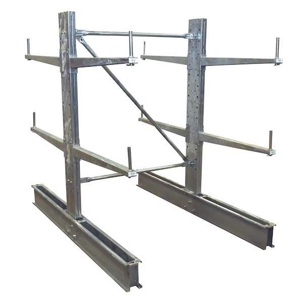 Vestil SDU-C-6-36-G-SET Gray Galvanized Cantilever Double Updright Set 6ft Height 36" Arms, PR